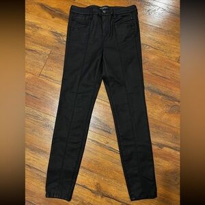 NWOT Liverpool Women’s 8/29 Black Faux Leather Pants, High Rise Ankle Fit